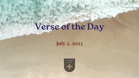 bible verse of the day july 2 2023 youtube