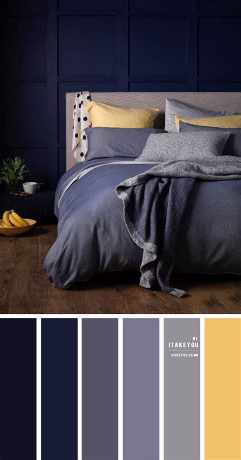 Dark Blue Grey And Yellow Bedroom Unexpected Bedroom Colours I