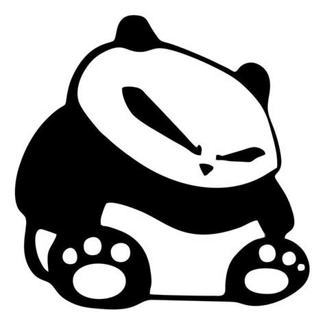 1cm Cartoon Panda Cool Face Vinyl Car Stickers Fashion Mad Panda