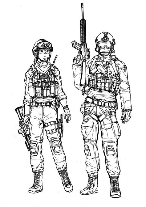 Bf4 Usmc Assault Class Line Art By Thomchen114 On Deviantart