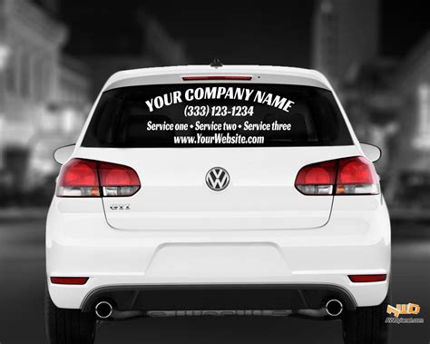 Custom Decal With Your Text Rear Window Decal Car Sticker Etsy