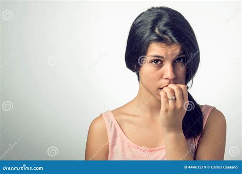 Nervous Girl Stock Image Image Of Expression Neurotic 44461219