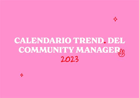Calendario Community Manager 2023 Agencia Trend