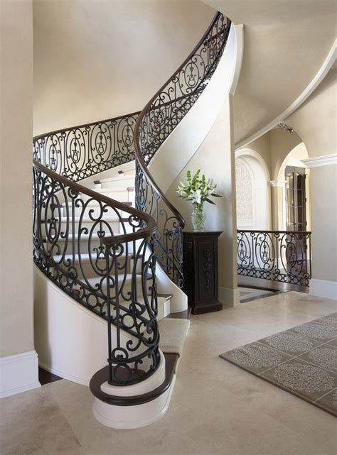Art Wrought Iron Stair Railings Designs For Indoor Curved Staircase My Xxx Hot Girl