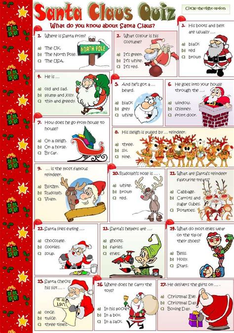 Christmas Quiz Рождественская викторина на английском языке Kids