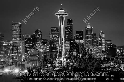 The Seattle Space Needle Black And White Pictures