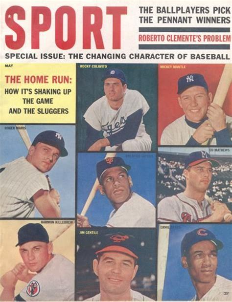 May 1962 Sport Cover Mickey Mantle Roger Maris New York Yankees
