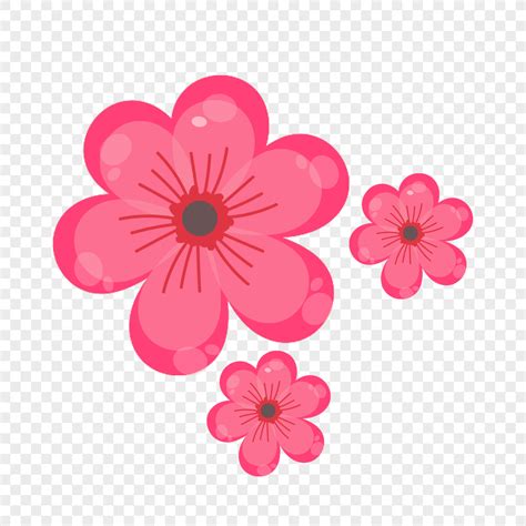 Lindas Flores De Dibujos Animados De Color Rosa Imágenes De Gráficos