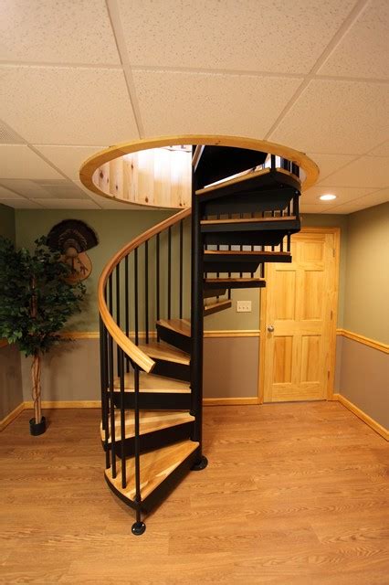 Traditional Home Steel Spiral Staircase Traditional Staircase