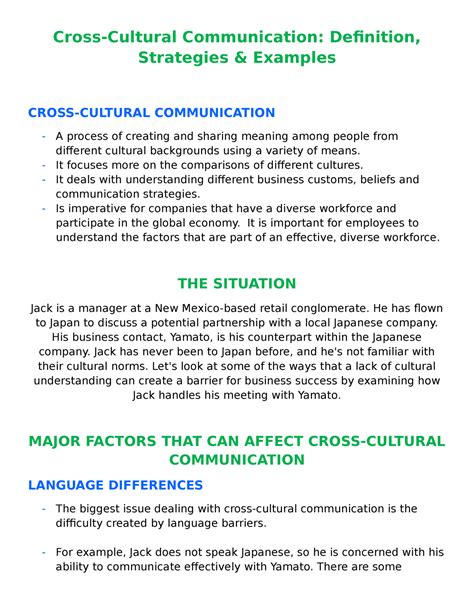 Cross Cultural Communication Cross Cultural Communication Definition