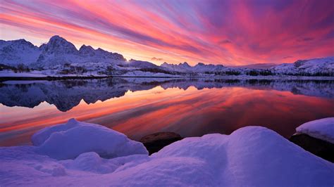 Above The Polar Circle In January A Sunrise Lasts For Over An Hour And