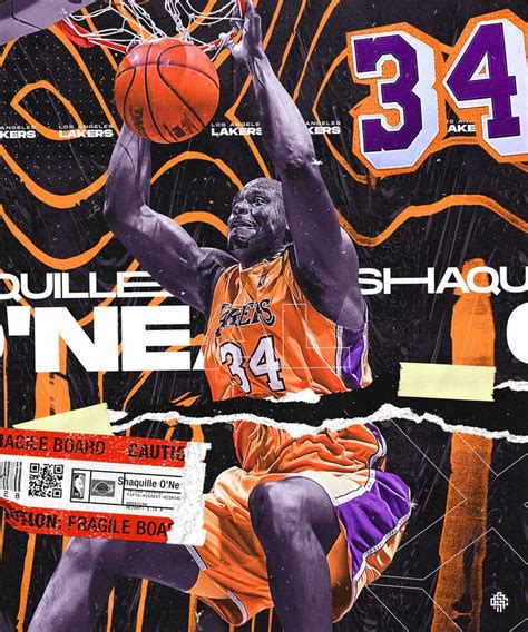 Shaquille Oneal Lakers On Behance Shaquille Oneal Basketball
