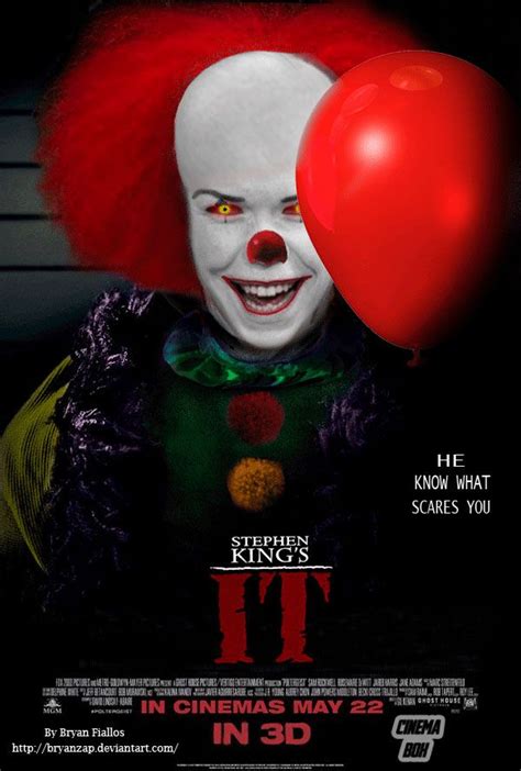 It Remake Fan Poster Will Poulter As Pennywise Fan Poster Stephen