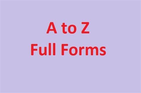 Full Forms Of Words Complete List Important Full Forms Of Gk