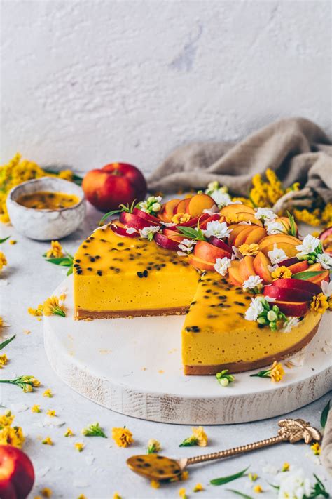 No Bake Mango Cheesecake With Passion Fruit Torte Ohne Backen Kochen