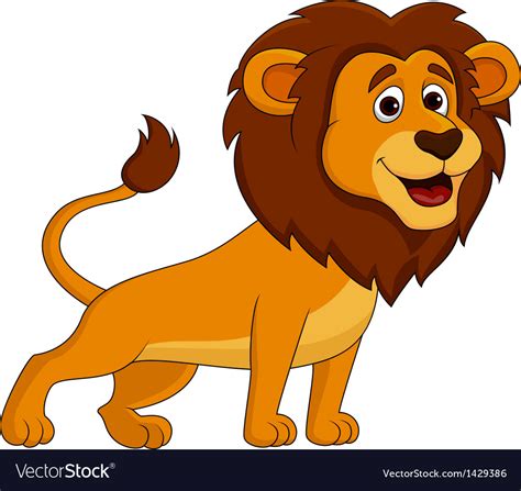 Cute Lion Cartoon Royalty Free Vector Image Vectorstock
