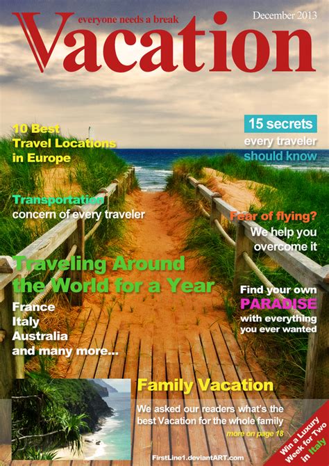 Vacation Magazine Cover By Firstline1 On Deviantart