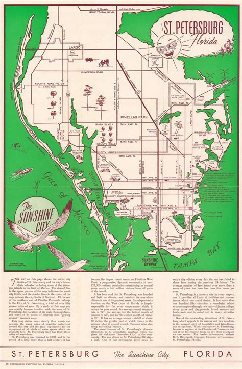 Pleasure Map Of St Petersburg Florida Geographicus Rare Antique Maps
