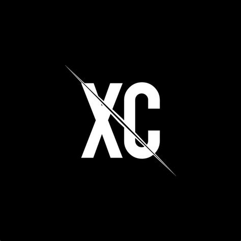 Xc Logo Monogram With Slash Style Design Template 3740237 Vector Art At