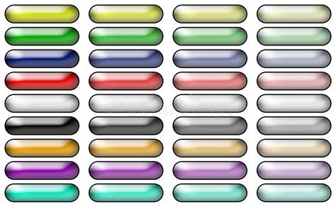 Round Rectangle Buttons Stock Illustration Illustration Of Rounded