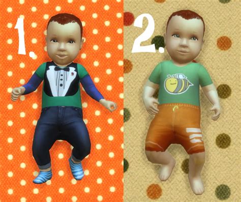 My Sims 4 Blog Little Lamb Default Skin And Build Your Own Baby Set By 258