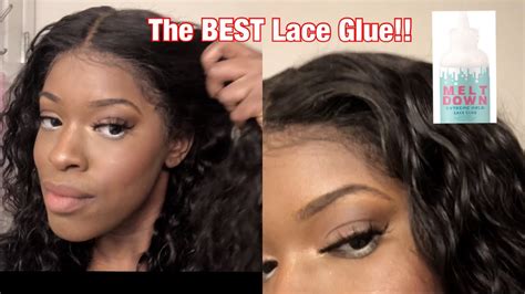 melted lace wig install ft melt down lace glue youtube