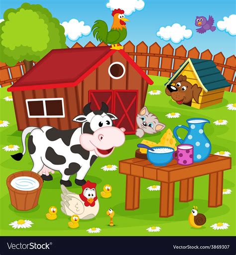 Barnyard (also marketed as barnyard: Farm animals in barnyard Royalty Free Vector Image