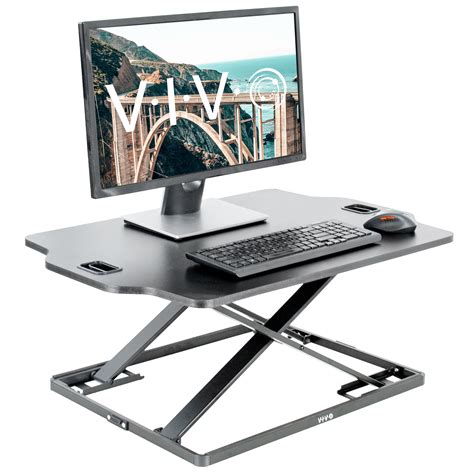 Vivo Black Height Adjustable Standing 32 Desk Sit Ubuy India