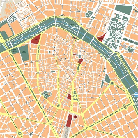 Valencia Vector Map Eps Illustrator Map Vector World Maps