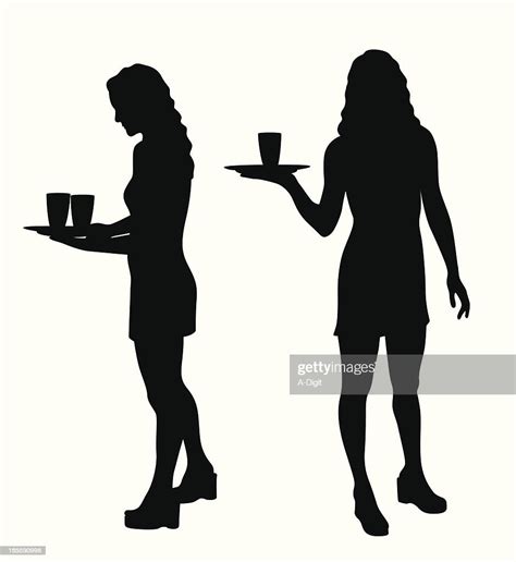 Waitress Vector Silhouette High Res Vector Graphic Getty Images