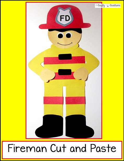 Firefighter Craft Preschool Fire Safety Crafts Fire Safety Week