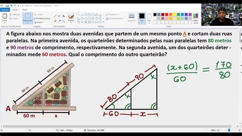 Teorema De Tales Exercício Resolvido 🌎👣 Youtube