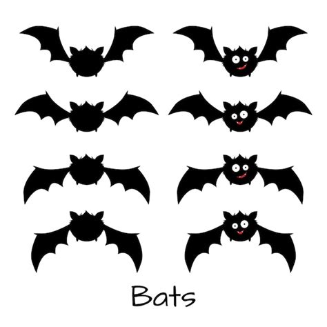 Premium Vector Set Of Cute Halloween Bats