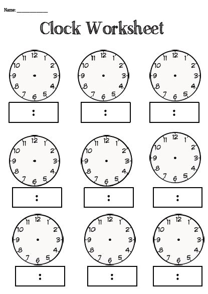 Free Printable Digital Clock Worksheets Kidsworksheetfun