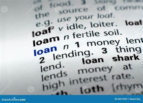 Definition Of Loan Royalty Free Stock Photos Image 6427438