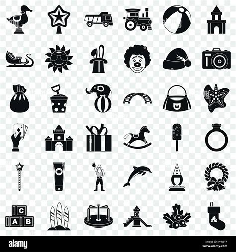 Toy Icons Set Simple Style Stock Vector Image And Art Alamy