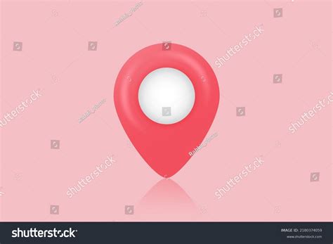3d Icon Map Pointer Pin Location Stock Vector Royalty Free 2180374059