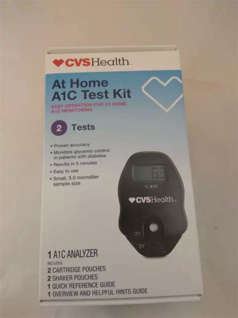 Cvs Health At Home A1c Test Kit 2 Tests 082023 Fast Shipping 3650