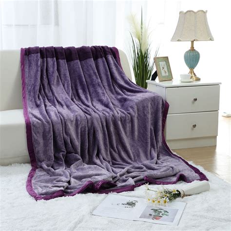 Flannel Fleece Blanket Soft Warm Lightweight Gradient Ombre Microfiber