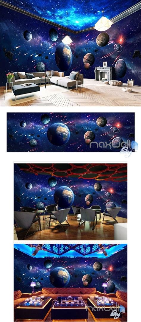 Space Universe Planet Theme Space Entire Room Wallpaper Wall Mural