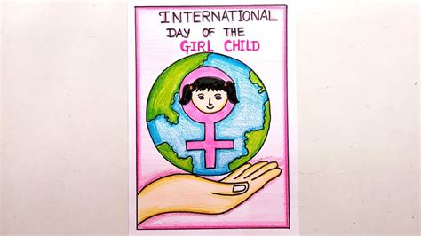 International Day Of A Girl Child Drawing Save Girl Child Easy Drawing