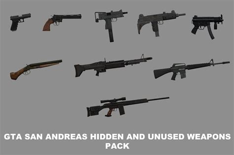 Gta San Andreas Gta San Andreas Hidden And Unused Weapons Pack Mod