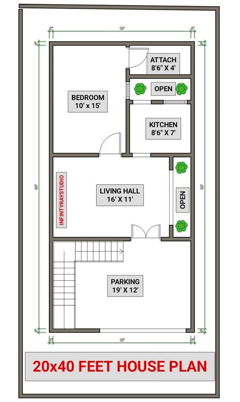 20x40 House Plan 800 Sqft House Plan 20 By 40 House Plan