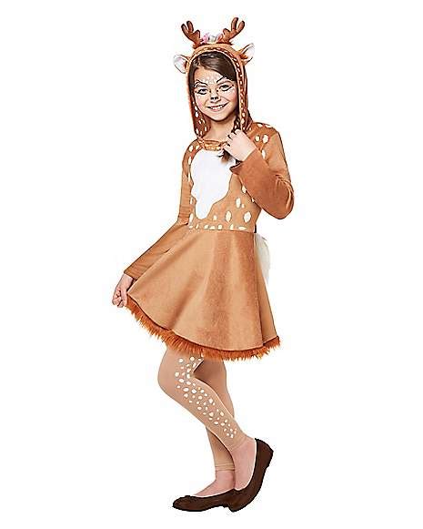 Kids Hooded Deer Dress Costume