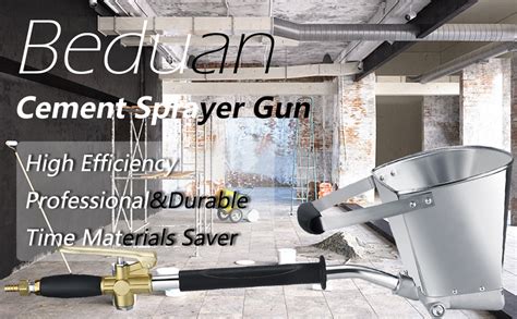 Beduan 4 Jet Pneumatic Cement Mortar Gun Plaster Stucco Sprayer