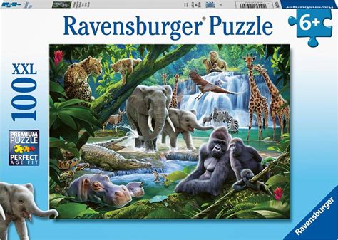 Ravensburger Puzzel Jungle Dieren Legpuzzel 100 Stukjes