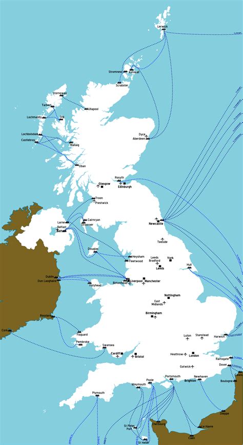 Westeuropa landkarten als pinnwand, magnetwand, poster. Landkarte England (Fährverbindungen) : Weltkarte.com ...