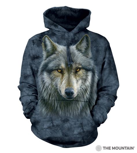 The Mountain Adult Unisex Hoodie Sweatshirt Warrior Wolf