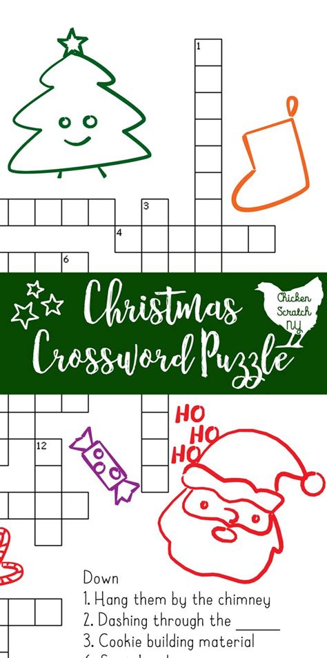 Printable Christmas Crossword Puzzle With Key Christmas Crossword