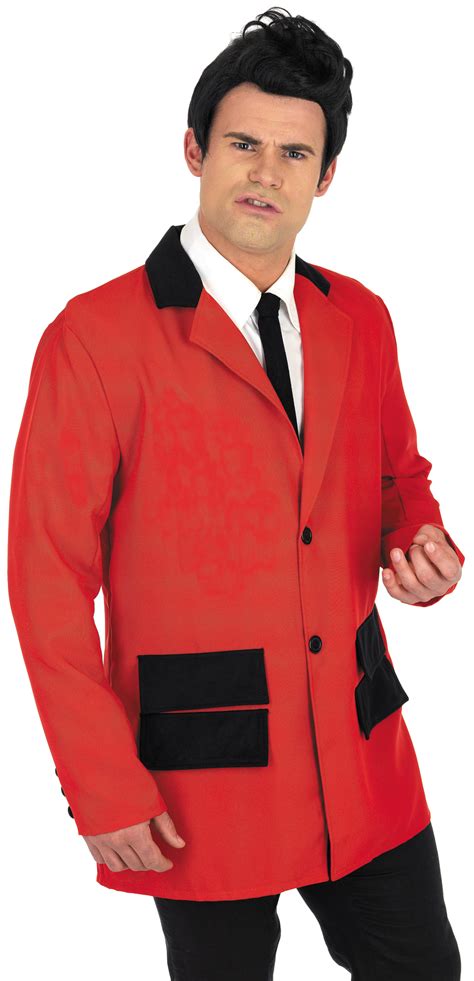 Red Teddy Boy M Mens 1950s Fancy Dress Adult 50s Rock N Roll Costume